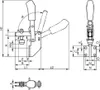 Technical drawing with dimensions and labels for a mechanical part. Anteprima dell’immagine prodotto