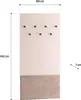 Flur Garderobenpaneel 69 cm breit in Kaschmir mit 7 Haken & Produktbild-Vorschau 4