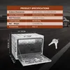 A silver aluminum truck box with its lid open, showing dimensions and specifications. Anteprima dell’immagine prodotto