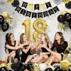 18. Geburtstag Party Deko Set - Girlande + Zahlen 18 + Produktbild-Vorschau 4