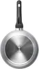 The underside of a frying pan with a black handle is shown against a white background. Voir les images du produit