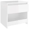 vidaXL Nachttisch Hochglanz-Weiß 40x30x39 cm Holzwerkstoff Produktbild-Vorschau 2