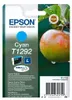 The image shows the packaging of an Epson T1292 cyan ink cartridge, with a close-up of an apple in the background. Anteprima dell’immagine prodotto