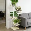 Blumenständer Hoch aus Metall und Holz,Pflanzenständer mit Produktbild-Vorschau 2