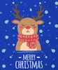 Merry Christmas Rentier Schnee - Weihnachten Produktbild-Vorschau 3