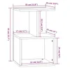 vidaXL Stolik nocny dąb wędzony 35x35x55 cm materiał Podgląd zdjęcia produktu 7
