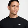 Nike M Nk Club Ft Crew Nero / Bianco L Anteprima dell’immagine prodotto 4
