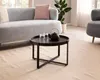 FineBuy Couchtisch Mango Massivholz rund Ø 60 cm Schwarz · Produktbild-Vorschau 2