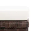vidaXL Gartenhocker 2 Stk. mit Sitzkissen Poly Rattan Braun Produktbild-Vorschau 6