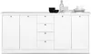 Credenza Landwood 52 colore bianco 4 ante e 4 cassetti Anteprima dell’immagine prodotto 2