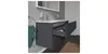 Waschtischunterbau L-CUBE 1290x481x555mm graphit matt Produktbild-Vorschau 2
