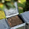 vidaXL Compostiera da giardino nera 800 L Anteprima dell’immagine prodotto 4