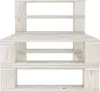 A white wooden pallet sofa shown from the front. Náhľad obrázku produktu
