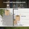 Outsunny solárna podlahová lampa Ratanové solárne lampy so Náhľad obrázku produktu 4