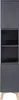A tall, narrow cabinet with two open shelves and two closed compartments, standing on wooden legs. Podgląd zdjęcia produktu