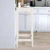 vidaXL Barový stůl bílý 50x50x110 cm Masivní borovicové Náhled obrázku produktu 2