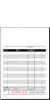 A blank receipt form with printed lines and columns for data entry. Produktbild-Vorschau