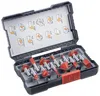 An open toolbox containing a set of router bits. Náhľad obrázku produktu