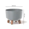 Bloempot met voet, plantenbak, diameter 24 cm, kunststof, Productafbeelding-voorbeeld 3