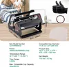 A person is holding a mug next to a sublimation heat press machine with product specifications and accessories shown. Anteprima dell’immagine prodotto