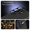 A collage of images showcasing iPhone lens protectors and a family photo. Produktbild-Vorschau