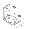 DMX - Holzverbinder Schwerlast-Winkelverbinder mit Sicke - Produktbild-Vorschau 2