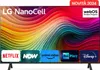 A television screen displaying a colorful abstract background and app logos. Náhled obrázku produktu