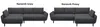 Two identical gray sectional sofas are shown side-by-side against a white background. The left sofa is labeled 'Narożnik Lewy' (Left Corner) and the right sofa is labeled 'Narożnik Prawy' (Right Corner). Produktbild-Vorschau