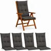 BURI 4x Hochlehner Auflage 120x50x5,5 cm - wetterfeste Produktbild-Vorschau 1
