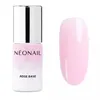 A bottle of NeoNail Baby Boomer Rose Base UV nail polish is shown next to a swatch of the polish color on a white background. Podgląd zdjęcia produktu