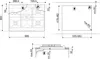 Technical drawing of a gas hob with dimensions and installation details. Anteprima dell’immagine prodotto