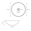 Technical drawing of a sink with dimensions. Náhled obrázku produktu