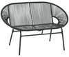 Ratanové kreslo Relaxačné kreslo v štýle boho, 132 cm x 72 Náhľad obrázku produktu 1