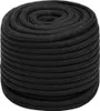 vidaXL Lodné lano čierne 16 mm 50 m Polypropylén Náhľad obrázku produktu 1
