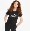 PUMA Ess+ Metallic Logo Knotted T-Shirt Mädchen puma black Produktbild-Vorschau 3