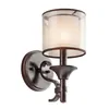 Elstead Lacey Wandleuchte E14 Mission Bronze helle Umbra, Produktbild-Vorschau 1