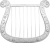 Engelharfe silber verziert aus Kunsstoff ca. 28 x 22 cm Produktbild-Vorschau 4