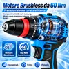 AJIEQAQ Trapano Avvitatore a Percussione 3 in 1 21V, Anteprima dell’immagine prodotto 2