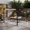 UISEBRT Pergola 3x3m avec toit coulissant - Pavillon de Voir les images du produit 7