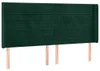 vidaXL Čelo postele s ušima tmavě zelené 163x16x118/128 cm Náhled obrázku produktu 1