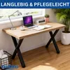 DanDiBo 2x Tischbeine Metall Schwarz 60 x 72 cm Produktbild-Vorschau 7