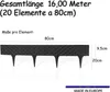 BigDean 16 m Rasenkante mit 20 Elemente á 80 cm - Biegbarer Produktbild-Vorschau 2