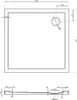 Mexen Flow piatto doccia quadrato slim 90 x 90 cm, nero Anteprima dell’immagine prodotto 6