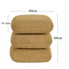 Three stacked ottomans on a white background with dimensions indicated. Podgląd zdjęcia produktu