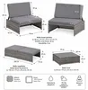 Mucola Sitzgruppe Polyrattan Lounge Gartengarnitur 2 Sessel Produktbild-Vorschau 3