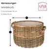 UNUS Korb aus Weide Weidenkorb rund mit 2 Griffen Ø 40 cm Produktbild-Vorschau 7