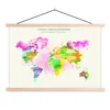 MuchoWow® Textilposter Weltkarte - Farbe - Bunt 60x40 cm Produktbild-Vorschau 1
