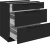 Küchen Unterschrank 80 cm SIENA Schwarz Vollauszug Produktbild-Vorschau 2