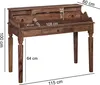 WOHNLING Schreibtisch Massivholz Sheesham Sekretär 115 x Produktbild-Vorschau 7