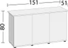 Akvarijní skříňka JUWEL SBX Rio 400 151x51x80 cm černá Náhled obrázku produktu 4